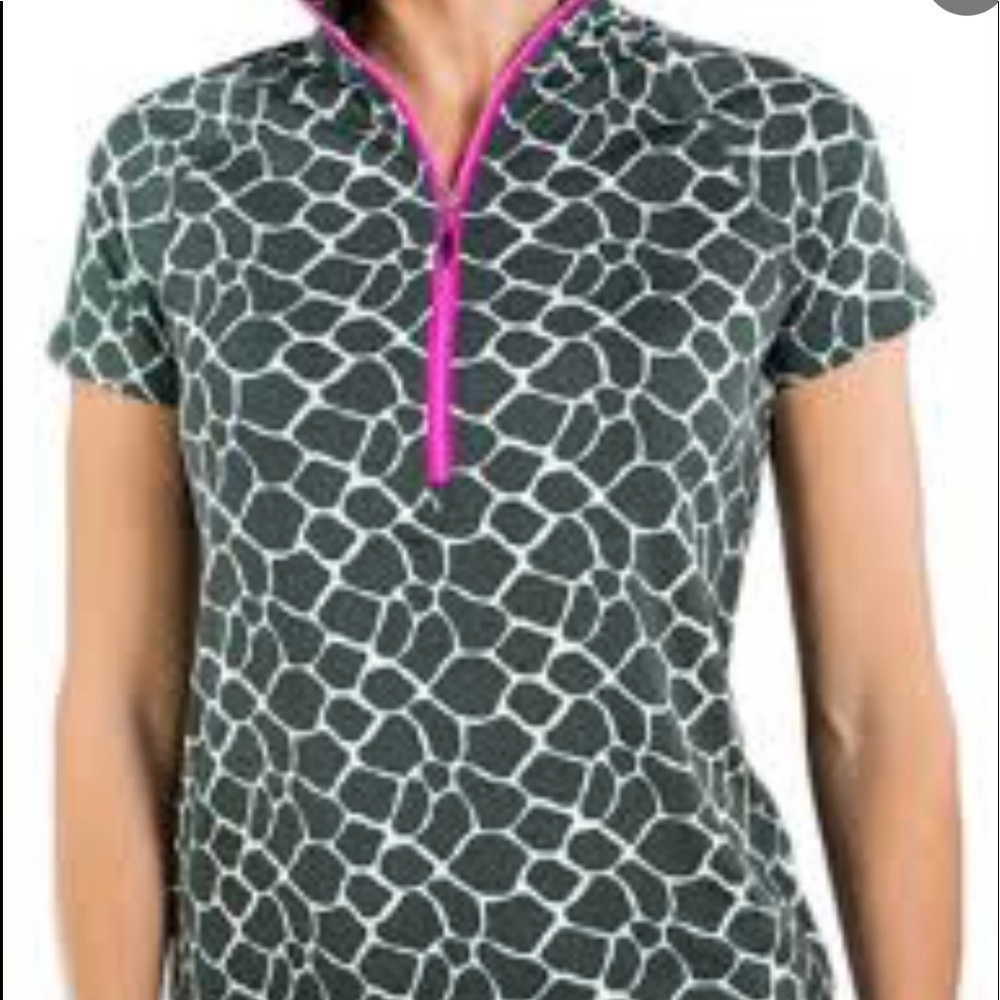 Jofit Giraffe Raglan Mock Zip Top Size XL Women’s. 100%polyester